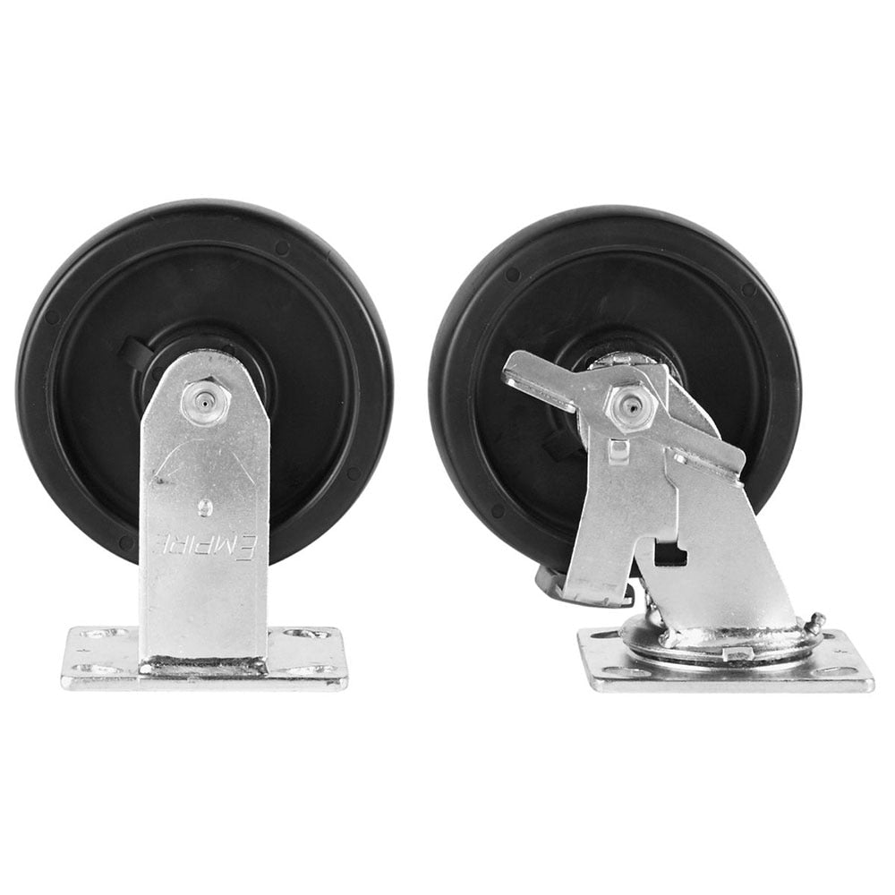 Knaack 695 6" Solid Polypropylene Heavy-Duty Caster Set with Brakes (4 Pack) - 2