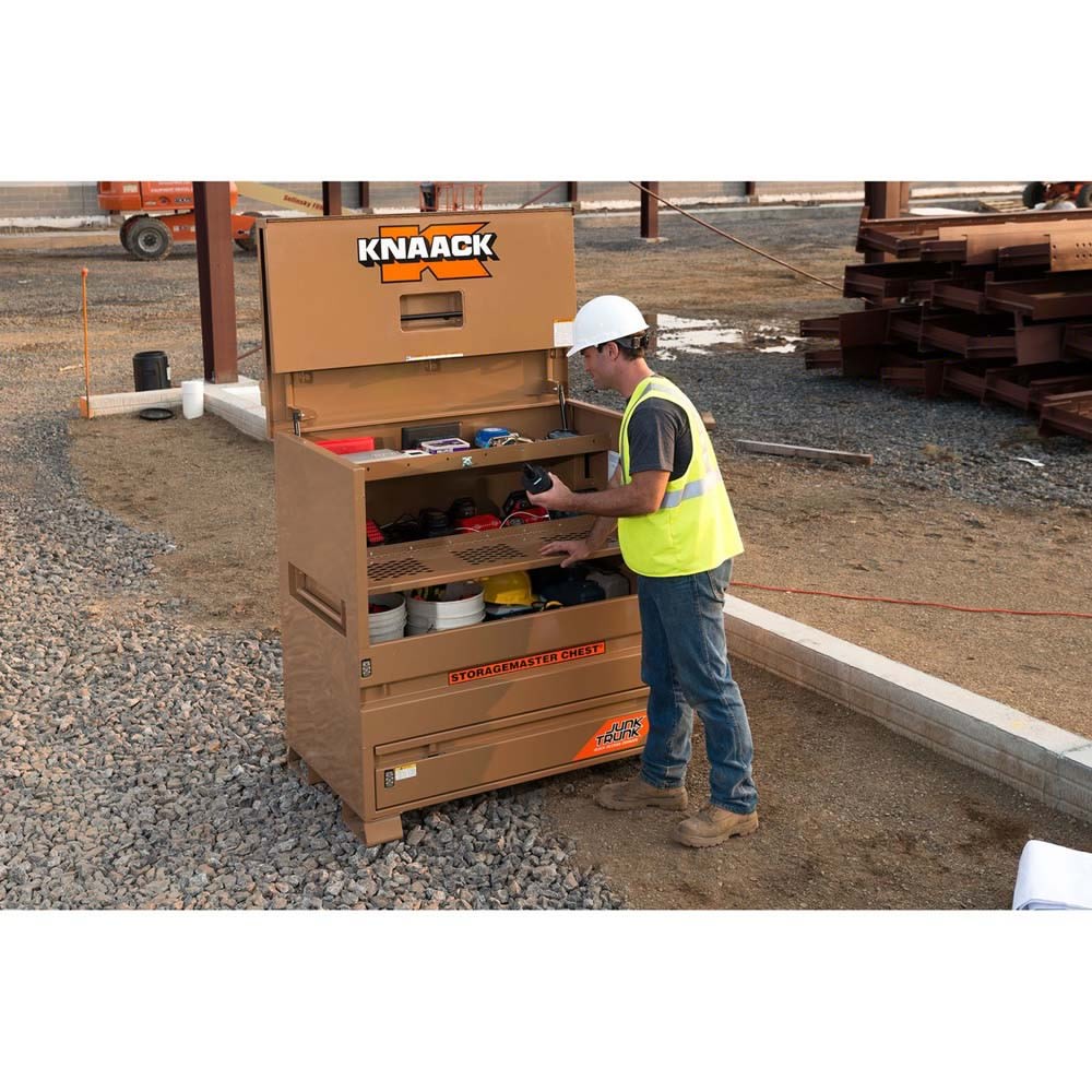 Knaack 79-D-KL 48" x 30" x 49" Model 79-D Piano Box Jobsite Storage Chest with Junk Trunk Drawer (Each) - 7