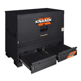 Knaack 89-D-KL-50NR 60" x 30" x 49" Piano Box Jobsite Tool Chest with JunkTrunk Quick Access Drawer and Watchman IV 3 Point Lock Jet Black Powder Coat - 2