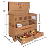 Knaack 89-D-KL 60" x 30" x 49" Model 89-D Piano Box with Junk Trunk Jobsite Storage Box - 2