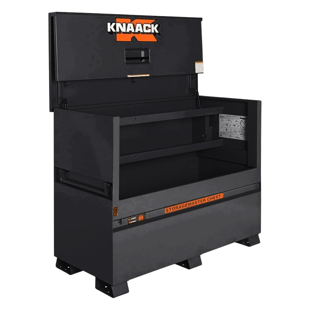 Knaack 89-KL-50NR 60" W x 49" H, 47.8 cu ft Model 89 Piano Box Steel Jobsite Storage Box, Jet Black - 2