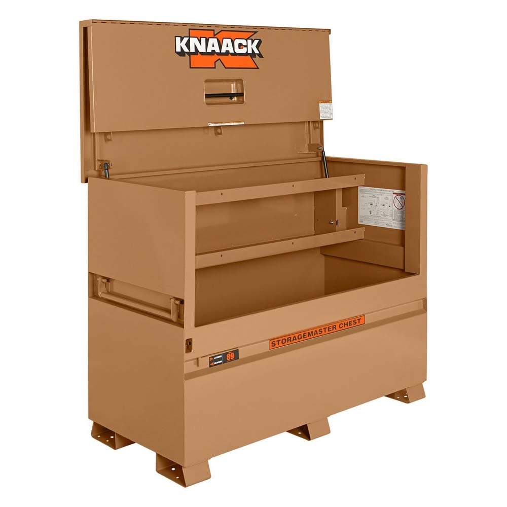 Knaack 89-KL 60" x 30" x 49" Model 89 Piano Box Steel Jobsite Storage Chest, Tan - 3