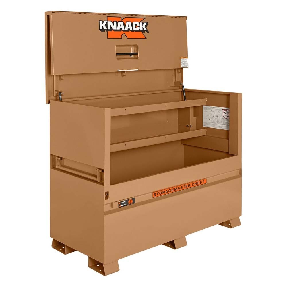 Knaack 89-KL 60" x 30" x 49" Model 89 Piano Box Steel Jobsite Storage Chest, Tan - 3
