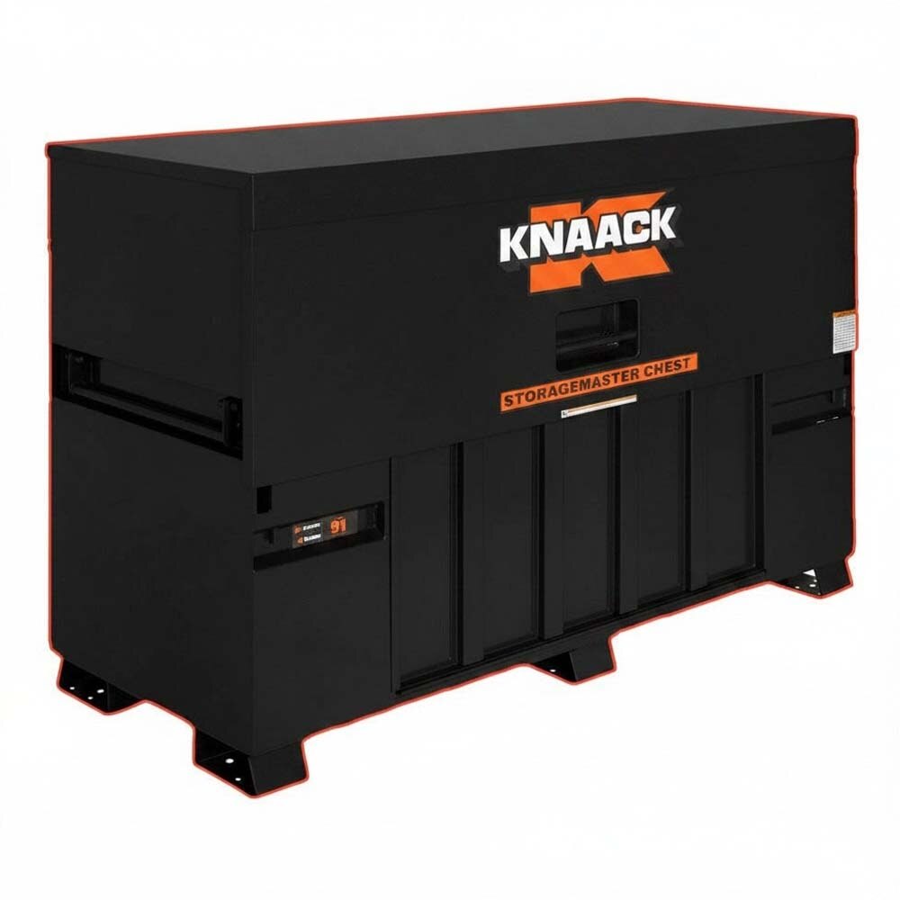 Knaack 91-KL-50NR 72" x 30" x 49", 57.5 cu ft Model 91 StorageMaster Piano Box with 44" Loading Ramp (Includes 2 Padlocks) - Black