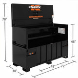 Knaack 91-KL-50NR 72" x 30" x 49", 57.5 cu ft Model 91 StorageMaster Piano Box with 44" Loading Ramp (Includes 2 Padlocks) - Black - 4