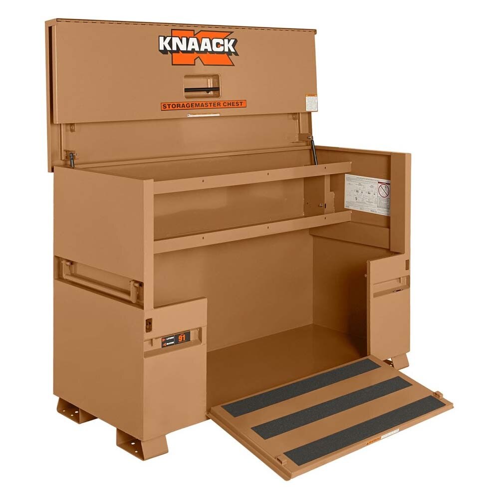 Knaack 91-KL 72" x 30" x 49", 57.5 cu ft Model 91 Piano Box with 44" Loading Ramp (Includes 2 Padlocks) - 3