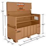 Knaack 91-KL 72" x 30" x 49", 57.5 cu ft Model 91 Piano Box with 44" Loading Ramp (Includes 2 Padlocks) - 4