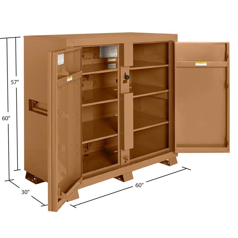 Knaack 99-KL 60" x 30" x 60", 59.4 cu ft  Model 99 Locking Jobsite Cabinet (Includes 2 Padlocks) - 2