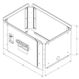 Knaack CA-06 23" x 17.9" x 21.3" Cart Armour Mobile Cart Security Paneling for Suncast PUCSD1937 and PUCHD1937 Utility Carts - 6
