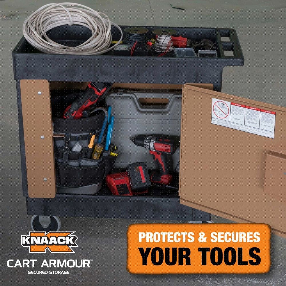 Knaack CA-06 23" x 17.9" x 21.3" Cart Armour Mobile Cart Security Paneling for Suncast PUCSD1937 and PUCHD1937 Utility Carts - 13