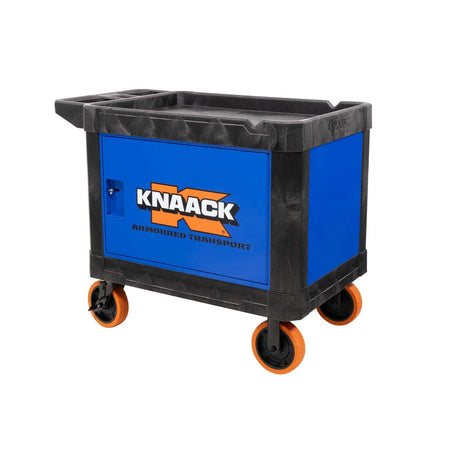 Knaack KAT-01-BL 45.5" x 27" x 37" Armoured Transport Steel Plate Armored Utility Cart 750 lb Load Capacity, Blue