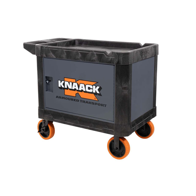 Knaack KAT-01-GY 45.5" x 27" x 37" Armoured Transport Steel Plate Armored Utility Cart 750 lb Load Capacity. Gray