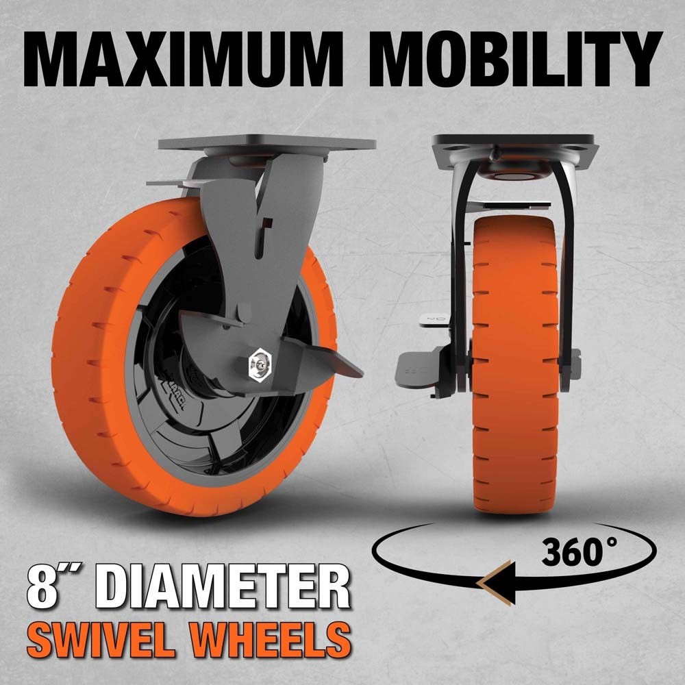 Knaack KAT-01  45.5" x 27" x 37" Armoured Transport Steel Plate Armored Utility Cart 750 lb Load Capacity - 18