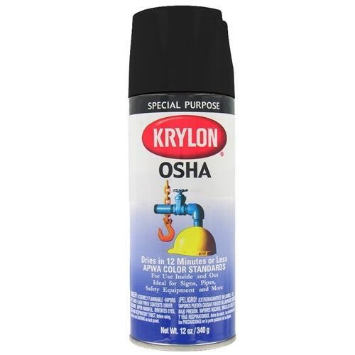 Krylon 1601 OSHA Safety Black Spray Paint 12oz