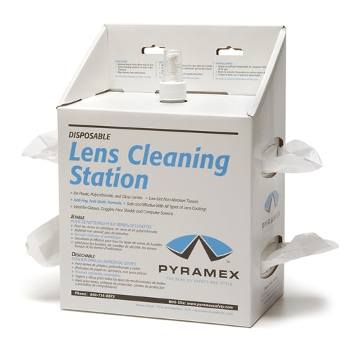 Pyramex LCS20 Lens Cleaning Station-16oz Solution 1200 Tissues