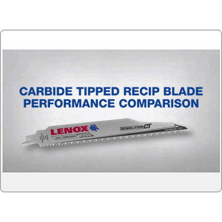 Lenox 1832162 Demolition CT 6" x 1" x .050" Carbide Tipped Recip Saw Blade - 3