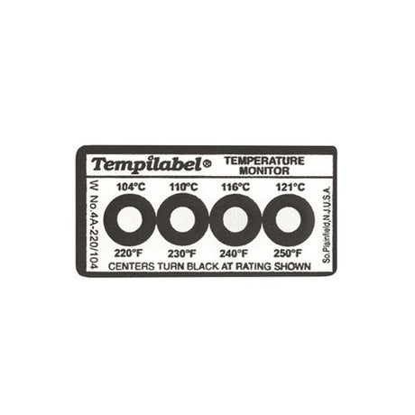 Tempil 26701 Series 4 Tempilabel, Four-Level, °F 130/°C 54, 10 Pack