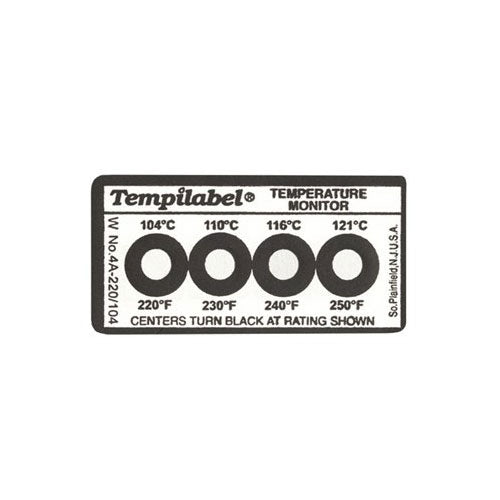 Tempil 26701 Series 4 Tempilabel, Four-Level, °F 130/°C 54, 10 Pack