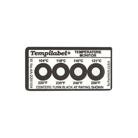 Tempil 26751 Temperature Indicating Label, °F 170/°C 77, Roll of 500