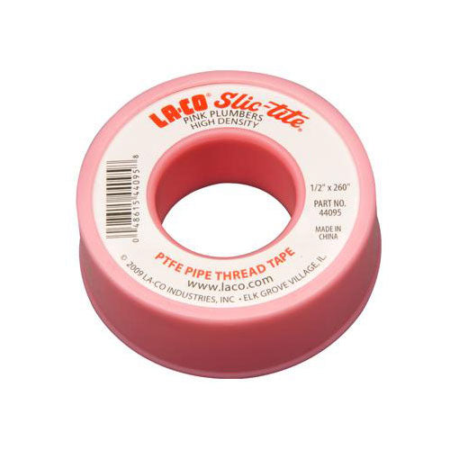 La-Co 44095 Slic-tite PTFE Thread Tape, 1/2” x 260”, 12 Pack, Pink