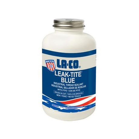 La-Co 46009 Leak-Tite Blue Industrial Thread Sealant W/ PTFE,1/4 pt, Brush-in-Cap (Blue Monster)