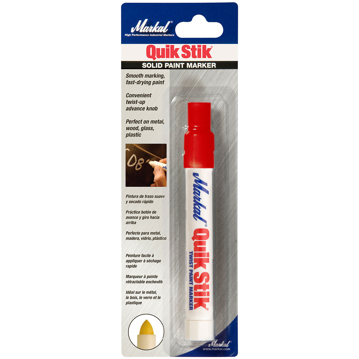 Markal 61063 Red Quik Stik Paint Marker, 24 Pack