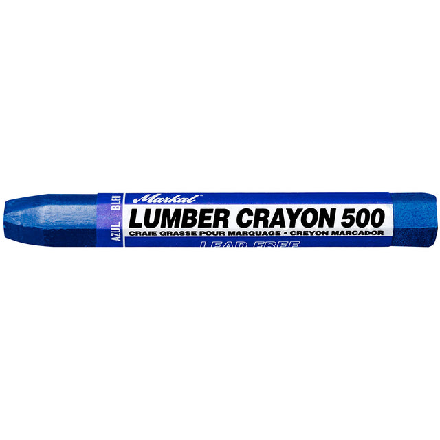 Markal 80325 Lumber Crayon 500 , 0.5", Blue, 144 Pack