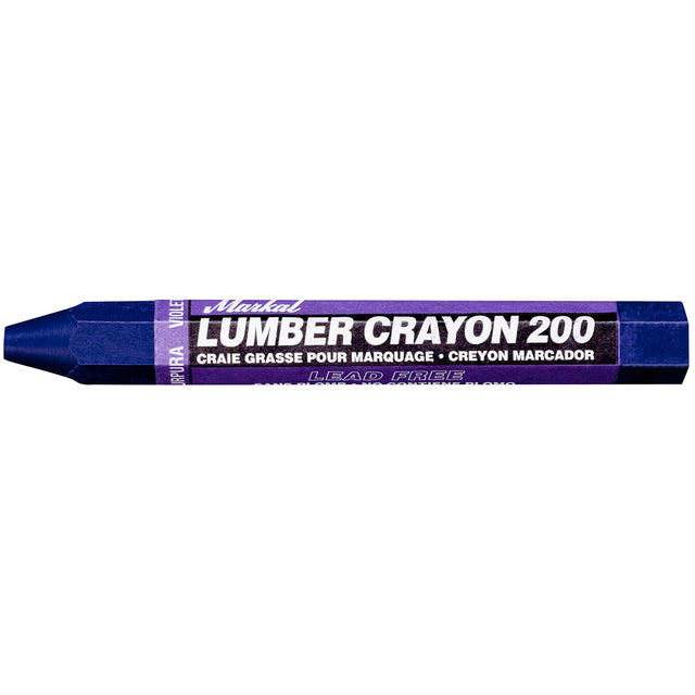 Markal 80358 Lumber Crayon 200 , 0.5", Purple, 144 Pack