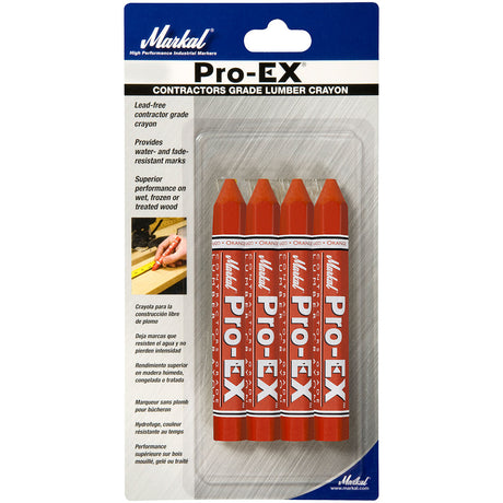 Markal 80602 Lumber Crayon, Extruded, 1/2" x 4-5/8", Red, 36 Pack