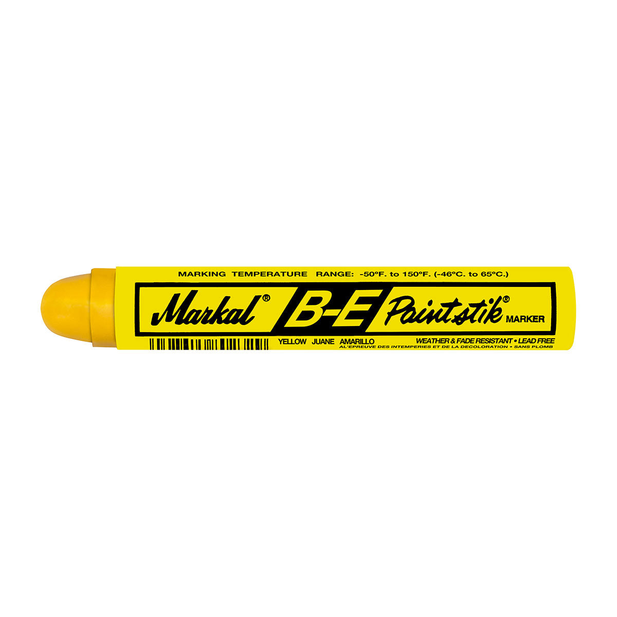 Markal 80621 Rough Surfaces Marker, 11/16" x 4-3/4", Yellow, 144 Pack