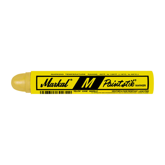 Markal 81921 M Paintstik,  11/16" x 4-3/4", Yellow, 144 Pack