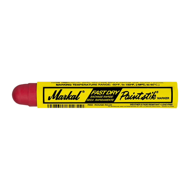 Markal 82722 Fast Dry Paintstik, 11/16" x 4-3/4", Red, 72 Pack