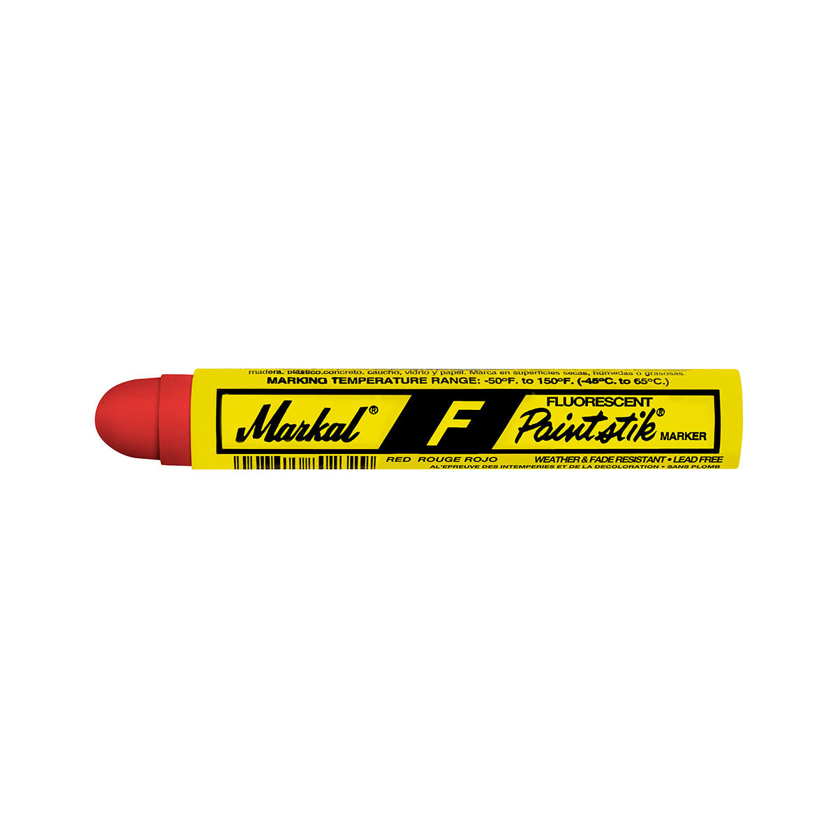 Markal 82832 F Paintstik, 11/16" x 4-3/4", Red, 72 Pack