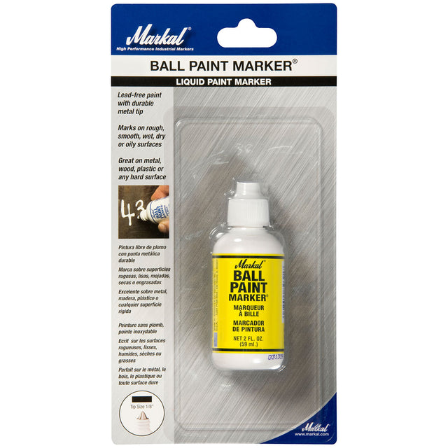 Markal 84601 Ball Paint Marker, Carded, Yellow, 24 Pack