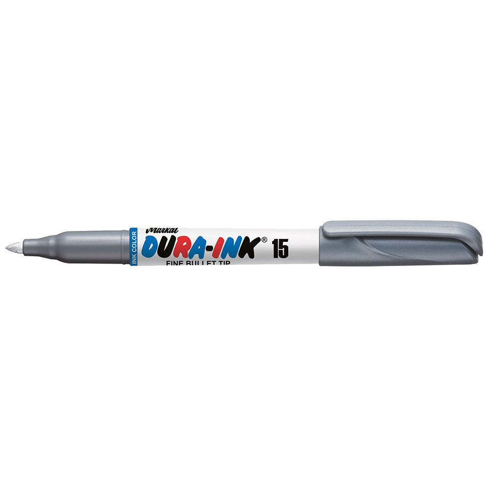 Markal 096027 Dura-Ink #15, Fine Bullet Tip Silver Marker