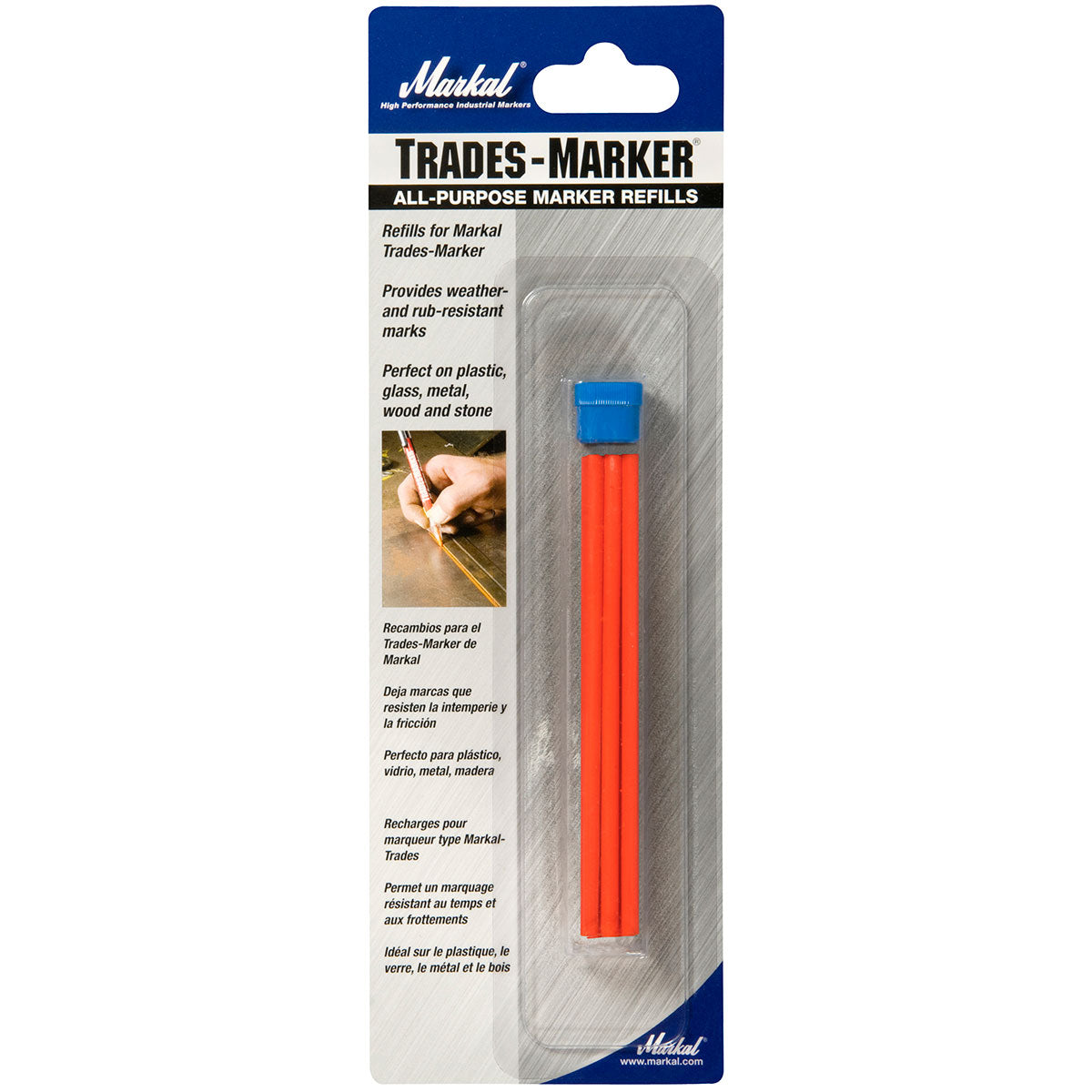 Markal 96045 Trades Marker Refill, Red, 24 Pack