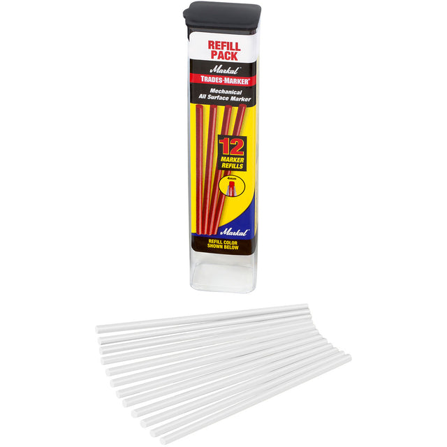 Markal 96240 Trades-Marker, 12 Refills, White, 144 Pack