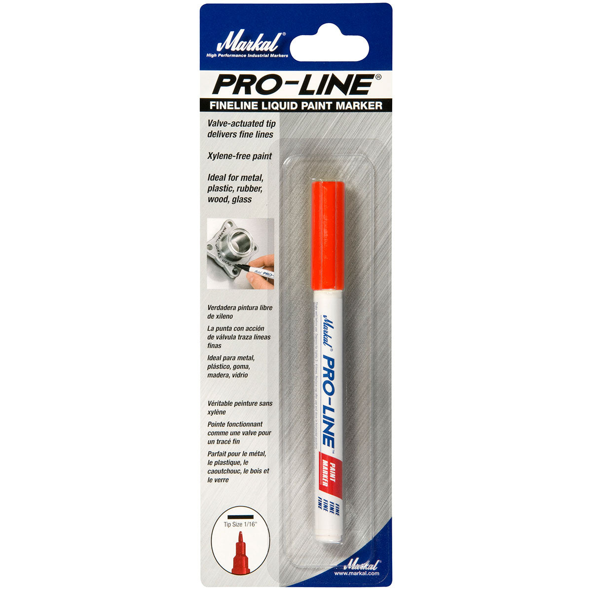 Markal 96859 Pro-Line Paint Markers, Fine Carded, Red, 24 Pack