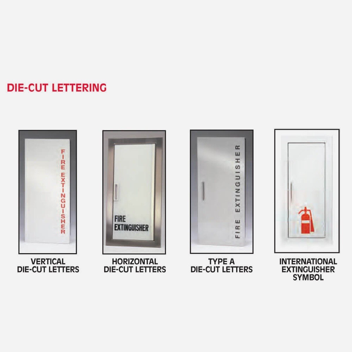 Larsens DCBAD Black Type A Die-Cut Lettering for Fire Extinguisher Cabinets