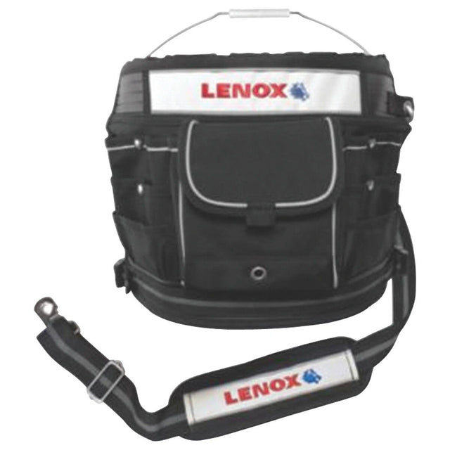 Lenox 1787473 19" x 12" x 1" Black Bucket Tool Organizer with 34 Pockets