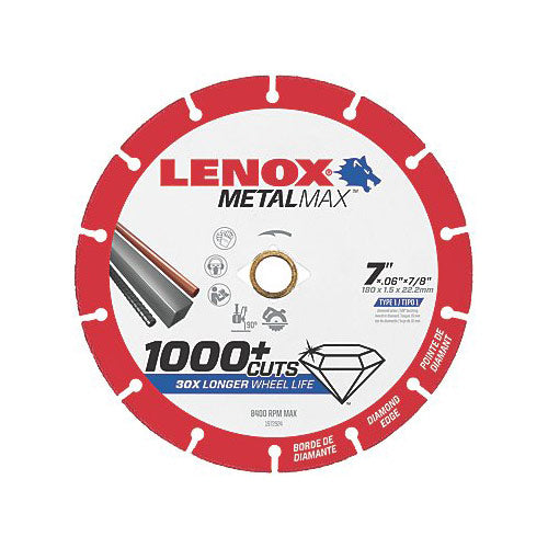 Lenox 1972924 MetalMax Diamond Cutoff Wheel 7" x 7/8"