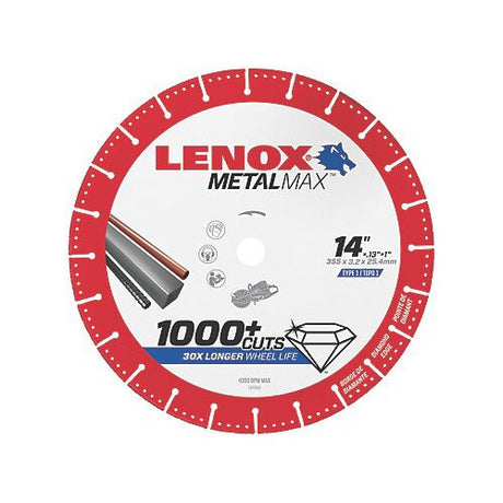 Lenox 1972932 MetalMax Diamond Cutoff Wheel 14" x 1"