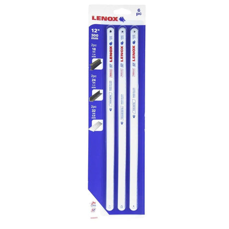Lenox 2014658 12" Bi-Metal Medium Cut Hacksaw Blade Set (6 Pack)