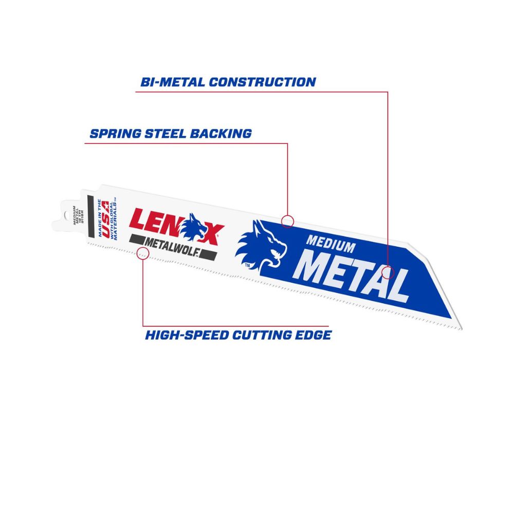 Lenox 20181B9118R METALWOLF 9 in. 18 TPI WAVE EDGE Reciprocating Saw Blade (25 PK) - 2