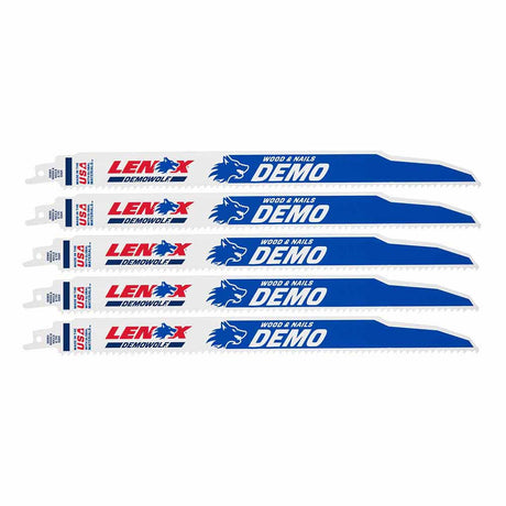 Lenox 20373106R5 12" 6 TPI DEMOWOLF Reciprocating Saw Blade 5PK