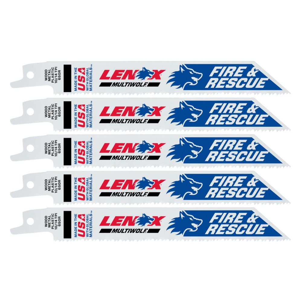 Lenox 20374650R5 MULTIWOLF 6 in. 14 TPI WAVE EDGE Reciprocating Saw Blade (5 PK)