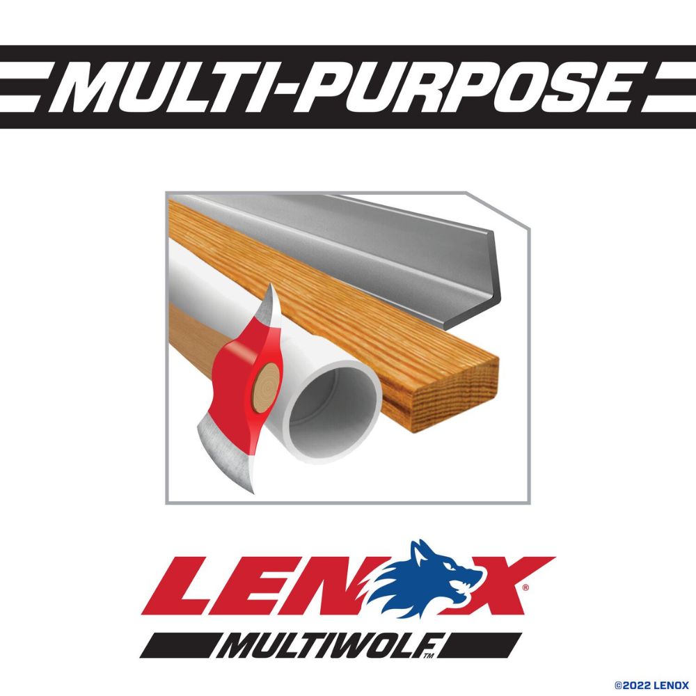 Lenox 20374650R5 MULTIWOLF 6 in. 14 TPI WAVE EDGE Reciprocating Saw Blade (5 PK) - 5