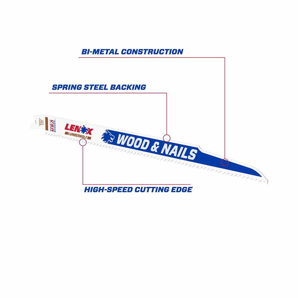 Lenox 20495B156R METALWOLF 6 in. 24 TPI WAVE EDGE Reciprocating Saw Blade (25 PK) - 4