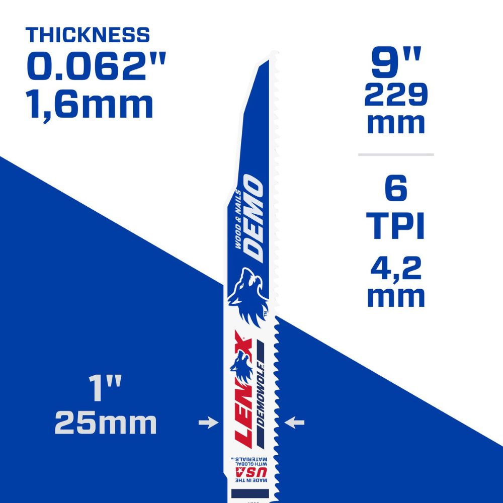 Lenox 20523B966R METALWOLF 3-5/8 in. 18 TPI Reciprocating Saw Blade 25 PK - 6