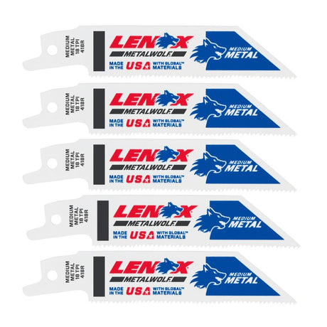 Lenox 20552418R METALWOLF 4 in. 18 TPI WAVE EDGE Reciprocating Saw Blade (5 PK)